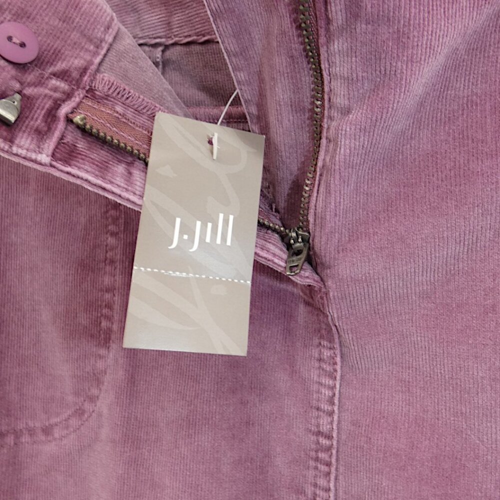 NWT J.Jill Corduroy Cargo Skirt Washed Plum Mauve Utility Chic Size 8 - Picture 7 of 7